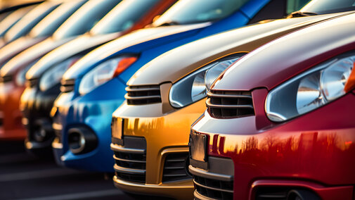 cars lined up
